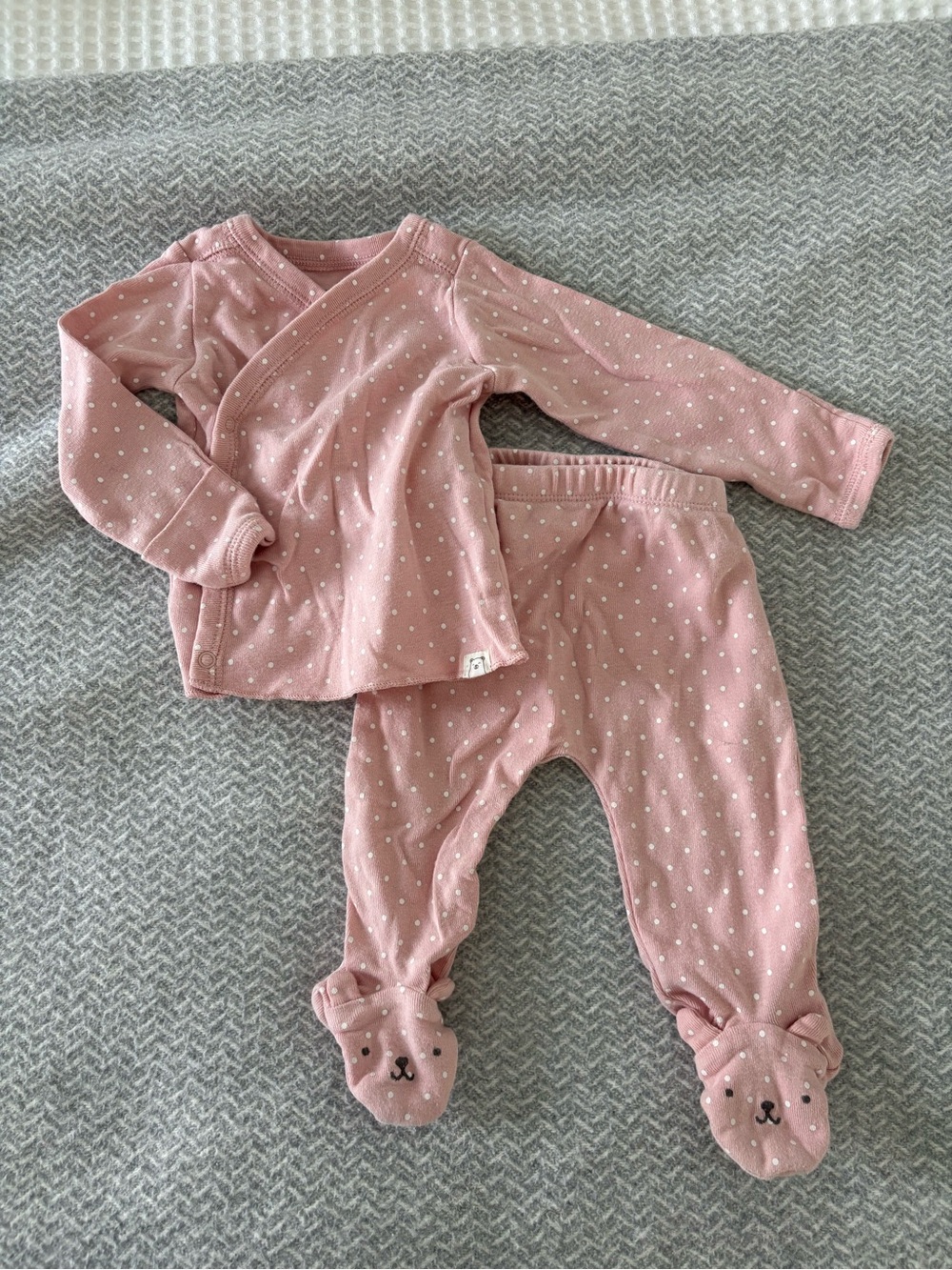 Carter's Pink Polka Dot Baby Onesie Set